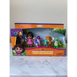 NIB Dora Fantastic Friends Toy Set includes Dora, Boots, Tico, Isa, Fiesta Trio